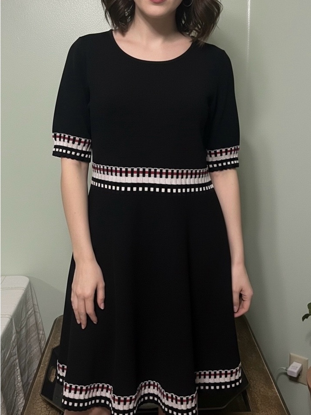 Bebe Knit Women’s Dress Black Size XXL